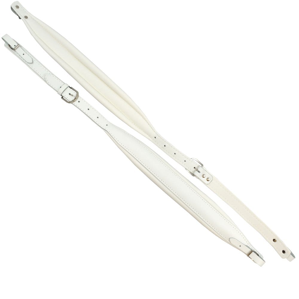 Extra Wide Accordion Straps - White Leather