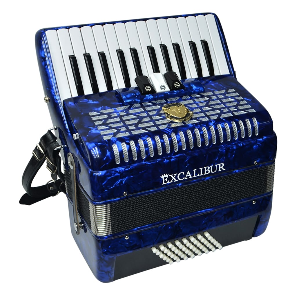 Excalibur Frankfurt 48 Bass Ultralight Accordion - Pearl Dark Blue