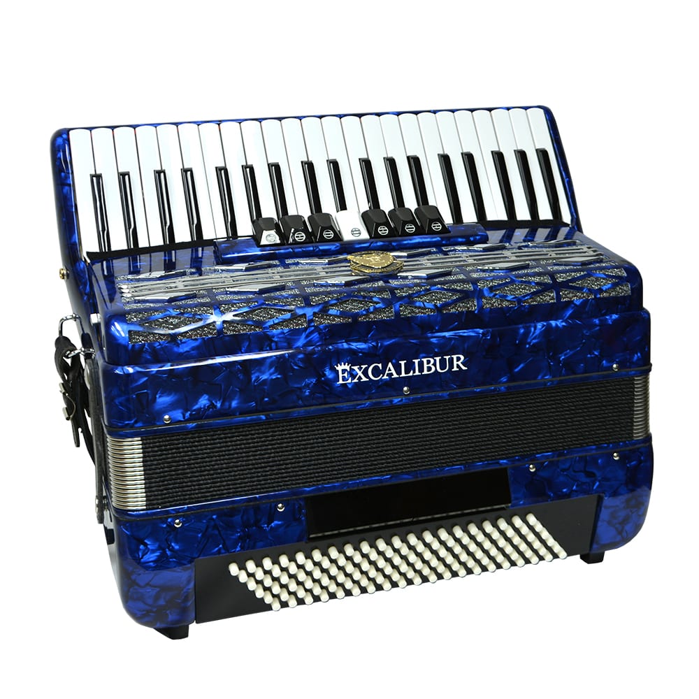Excalibur Super Classic 120 Bass Accordion - Dark Blue