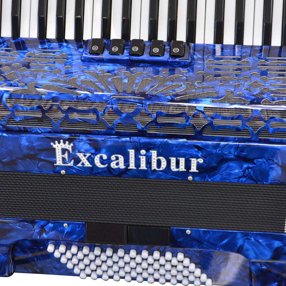 Excalibur Crown Series 72 Bass Accordion - Blue