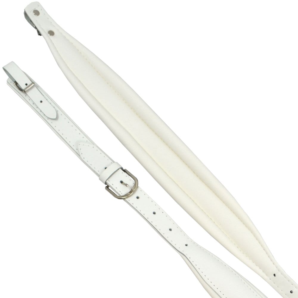 Extra Wide Accordion Straps - White Leather