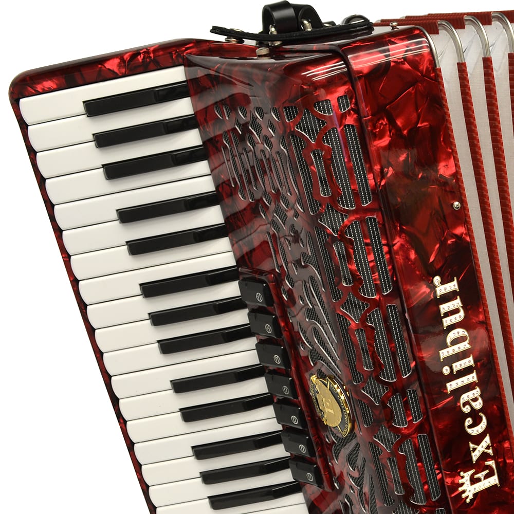 Excalibur Crown Series 120 Bass Accordion - Red