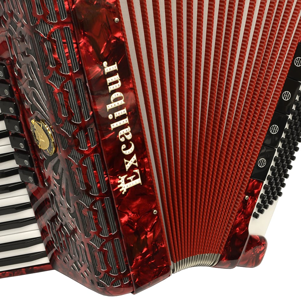 Excalibur Crown Series 120 Bass Accordion - Red