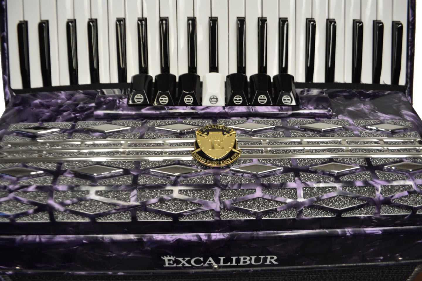 Excalibur Super Classic 120 Bass Accordion - Purple