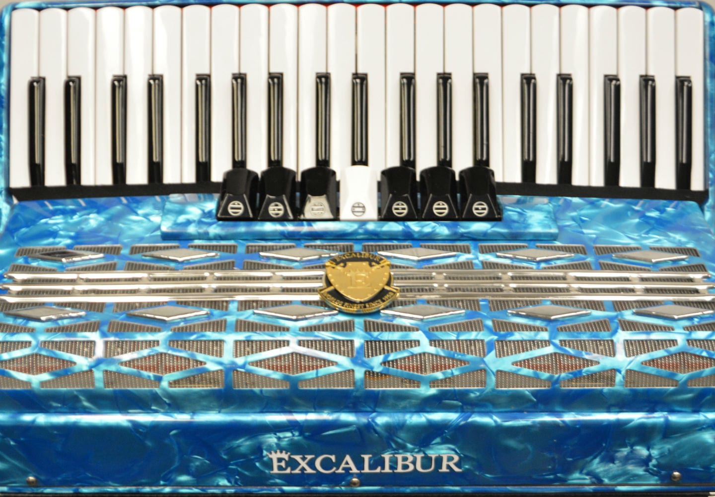 Excalibur Super Classic 120 Bass Accordion - Light Blue