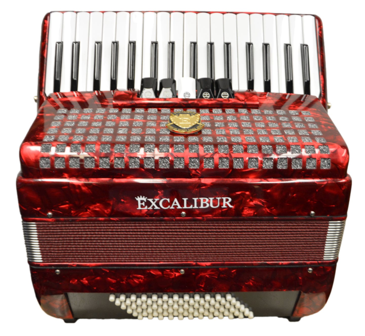Excalibur Super Classic 72 Bass Accordion - Dark Red