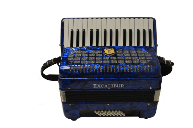 Excalibur Super Classic Ultralight 32 Bass Piano  Pro Accordion - Blue