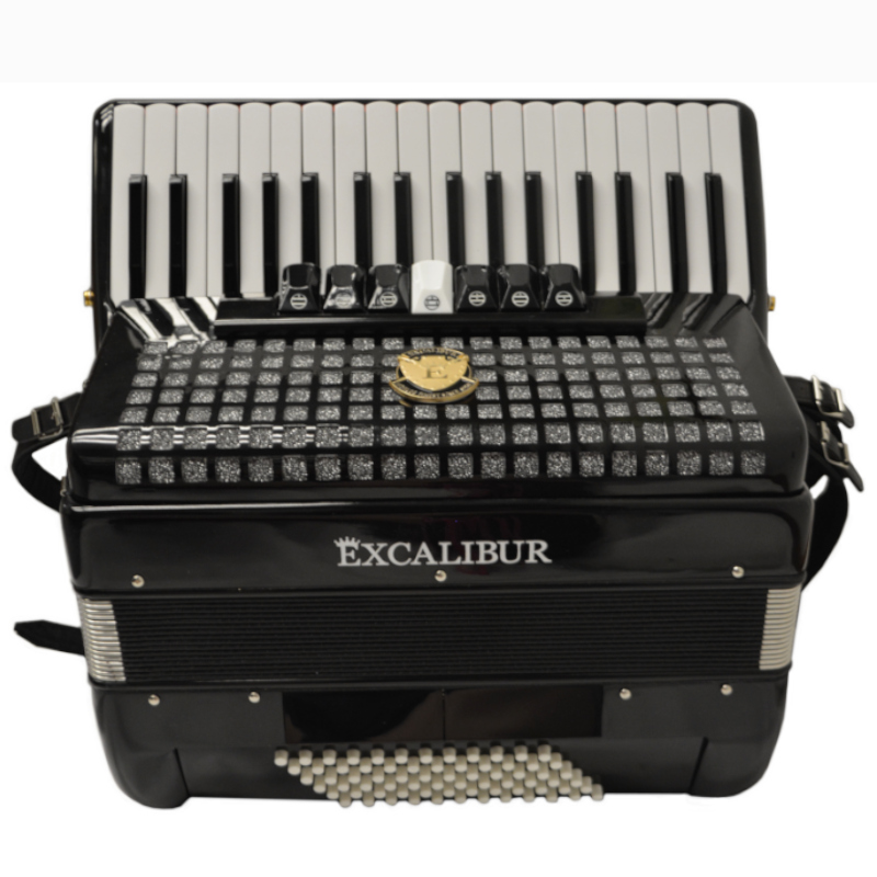 Excalibur Super Classic 72 Bass Piano Accordion Black
