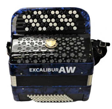 Excalibur Super Classic 72 Bass Chromatic Button Accordion Midnight Blue
